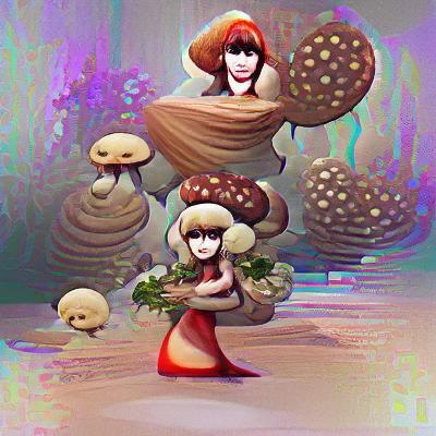 Mushroom Lady Digital Art