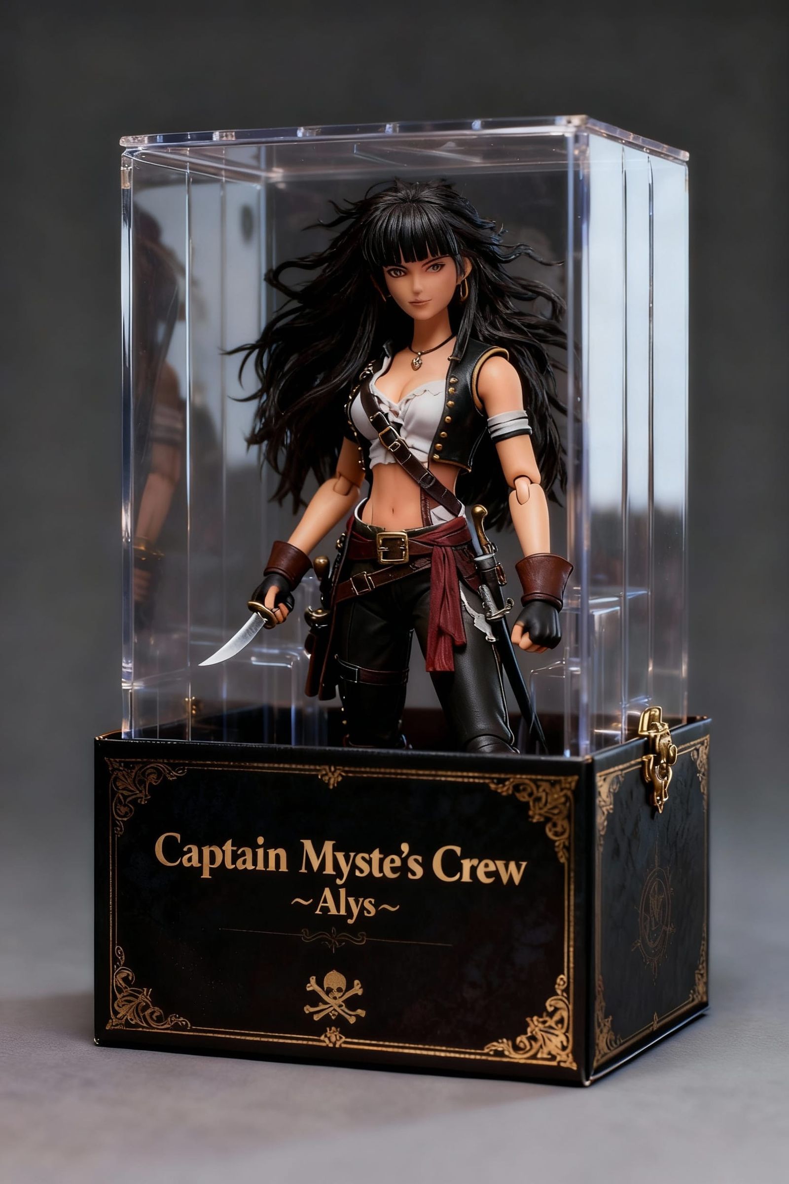 Realistic Pirate Captain Myste Action Figure in Luxury Box