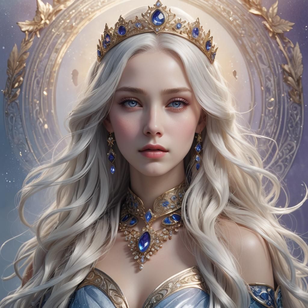 Goddess Portrait in Oil Painting Style