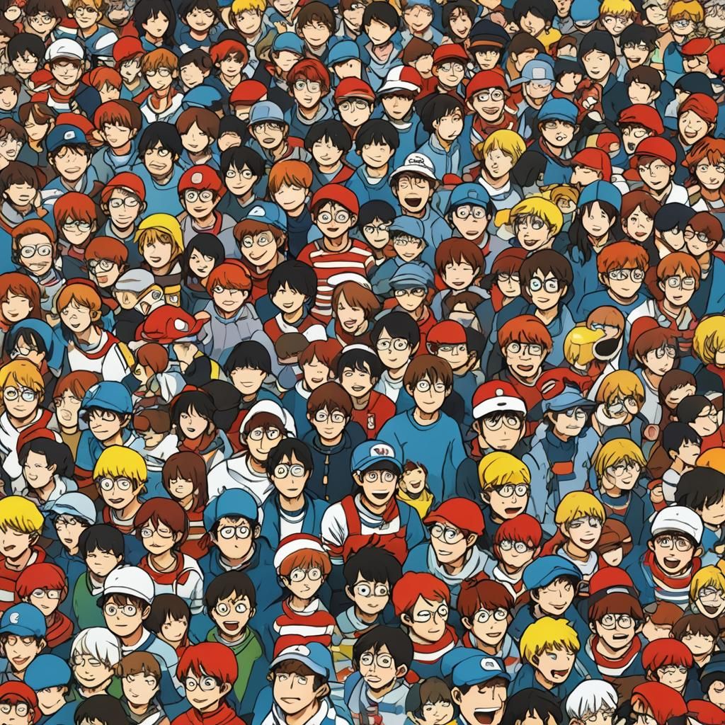Anime Style Where's Waldo?