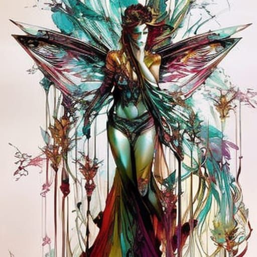 Fairy Wonderland Portrait in Splash Art Style