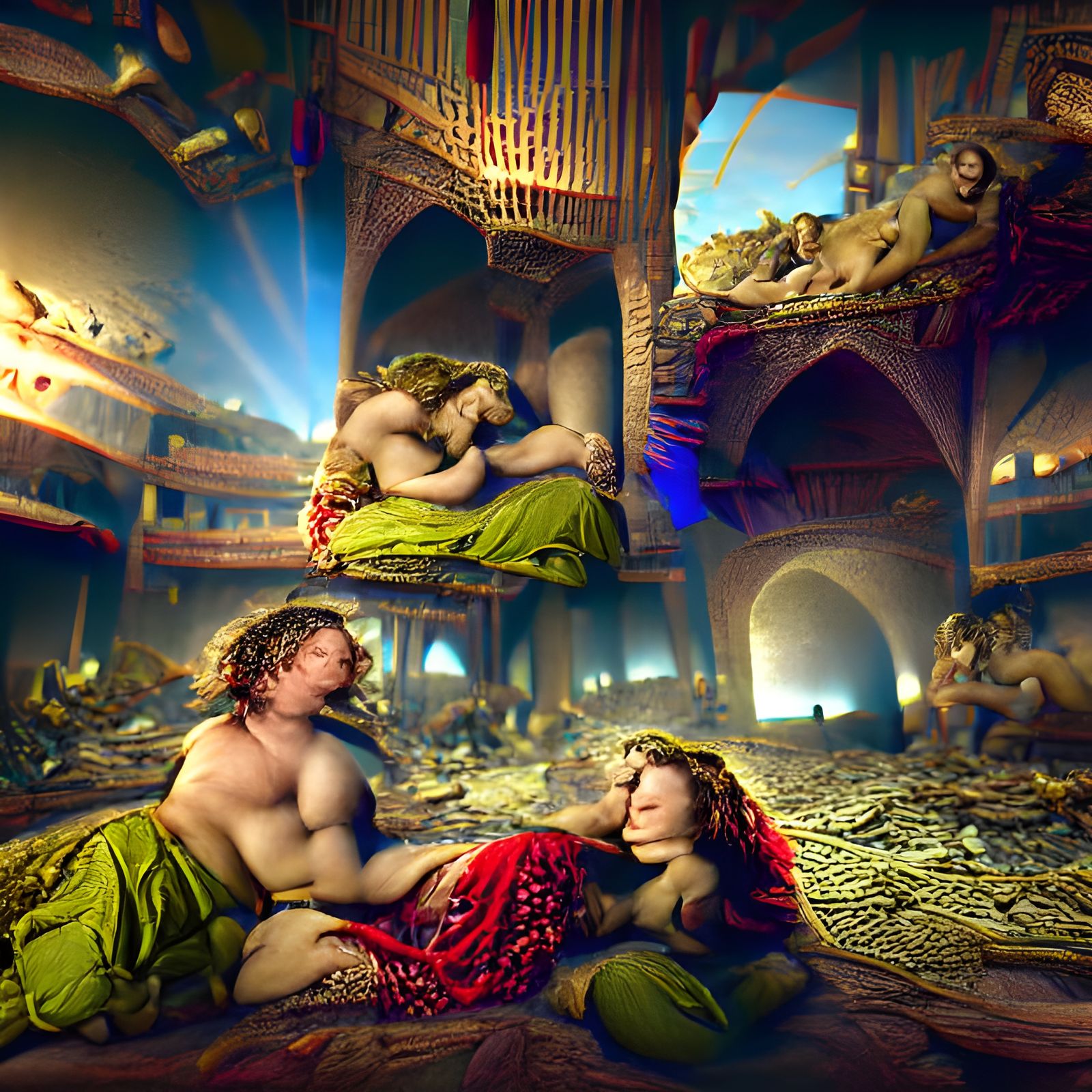 Samson and Delilah Bacchanale in 8k Resolution
