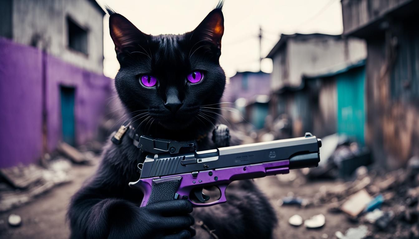 Another Cat With A Glock