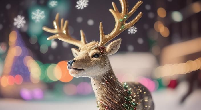 Hyperrealistic Hipster Deer Laughs in Fluid Art