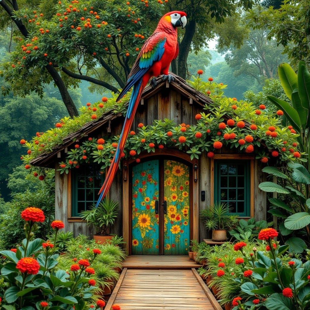 Daintree Rainforest with Kuku Yalanji Tribe: Digital Art