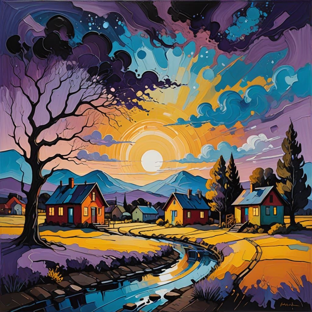 Serene sunset