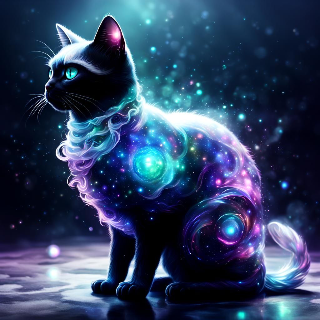 Opalescent Cat Pokemon with Universe Ball