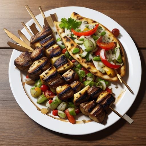 Mouthwatering Souvlaki Food Photography