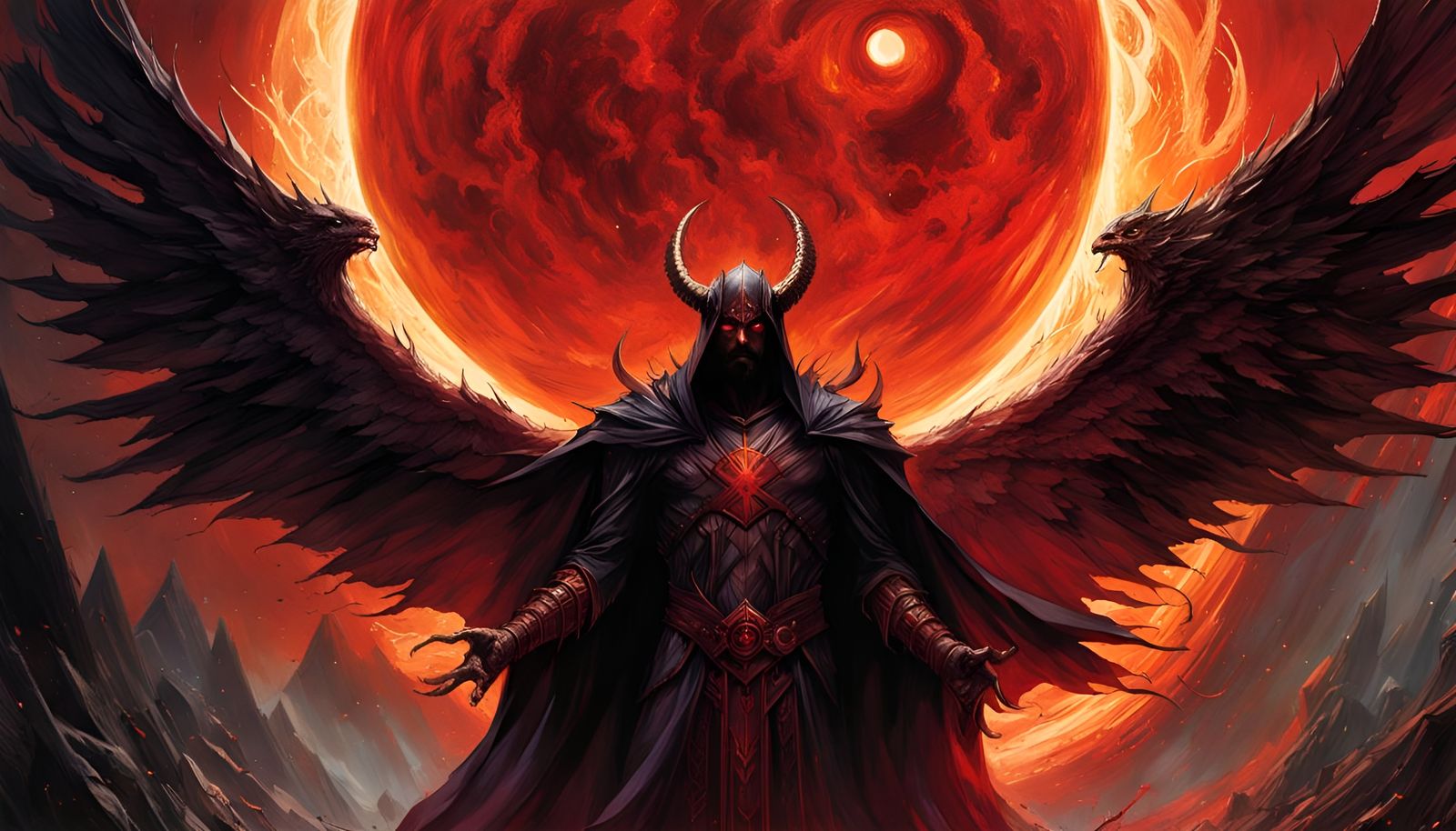 Terrifying Fallen God as Satan Incarnation