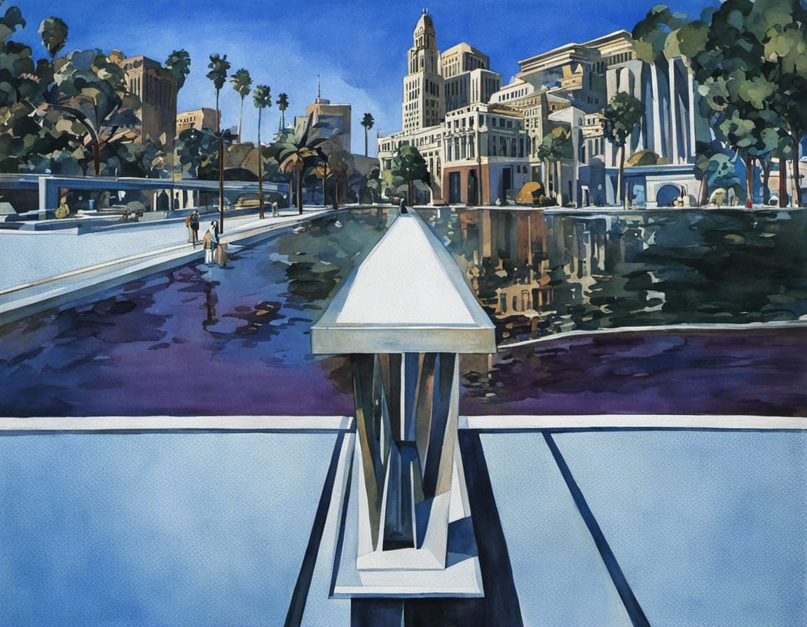 Los Angeles City Hall: Plein Air Watercolor