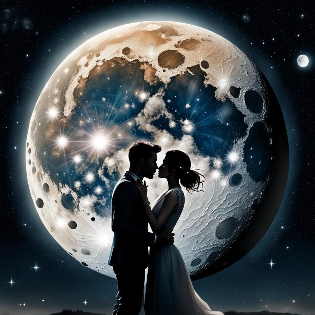 Romantic View of Earth from the Moon