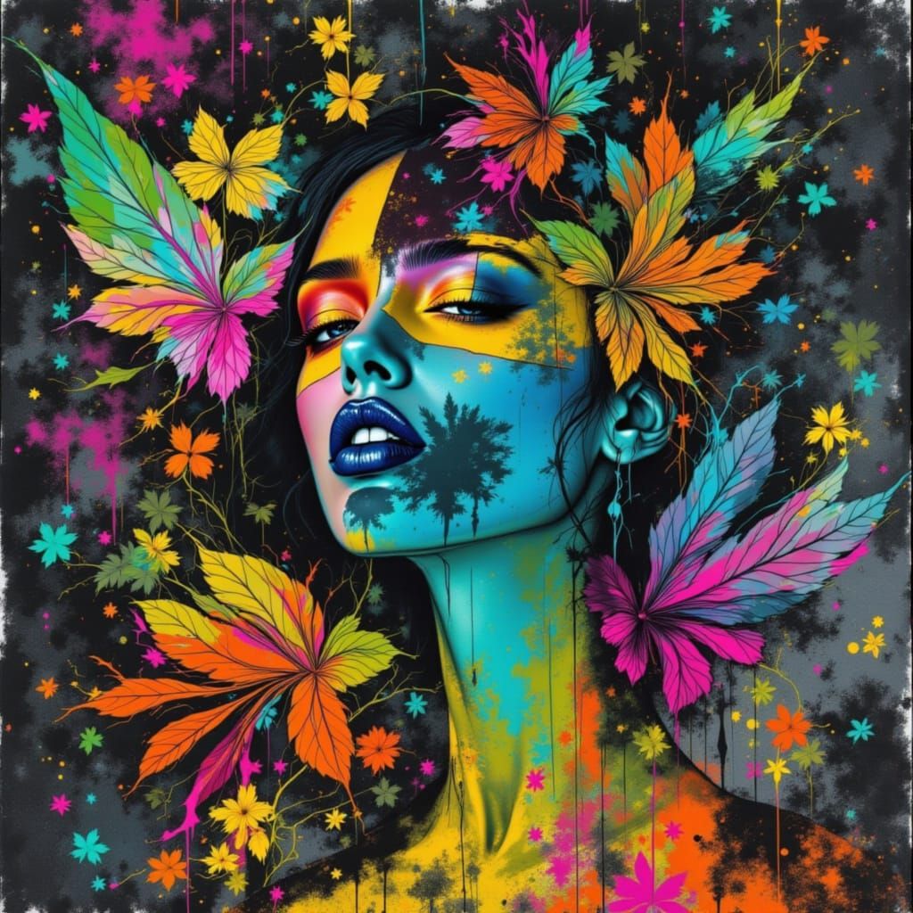 Neon Summer Festival in Electric Atmosphere Style