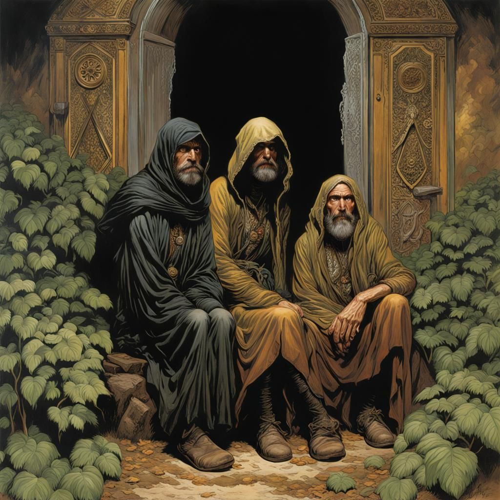 Grimdark Landscape in Blended Artistic Styles