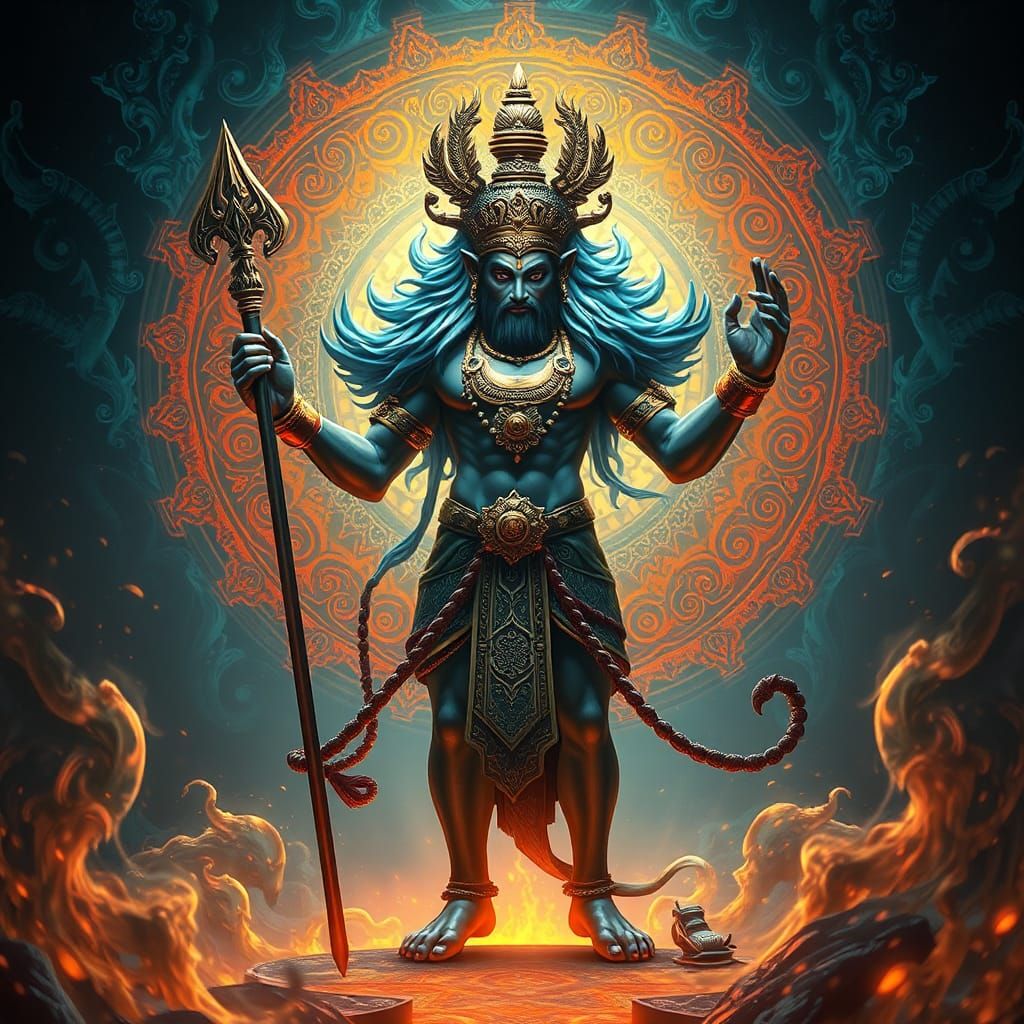 Majestic Sharabha Avatar in Fantasy Concept Art
