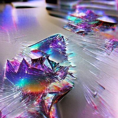 Shattered Crystal Fragments in Suspension
