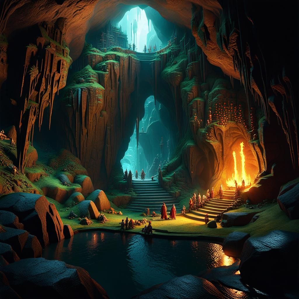 Mesmerizing Subterranean Cave System in High Detail