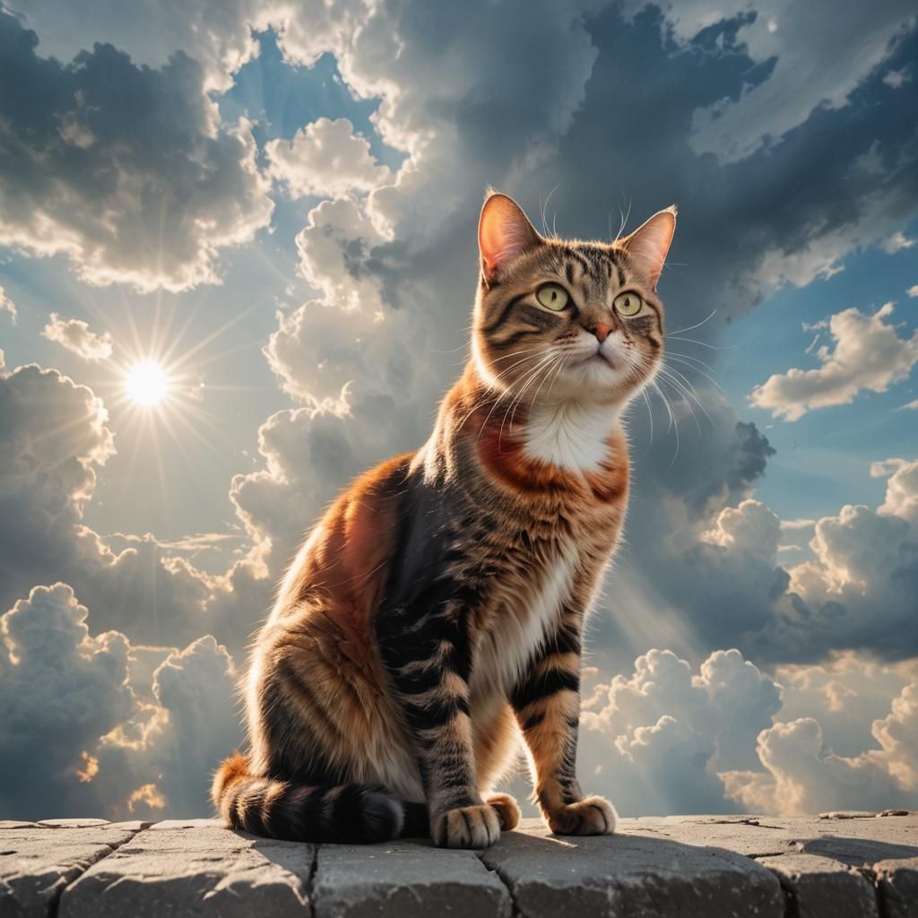 Spider-Man as a Cat in Divine Sunshine