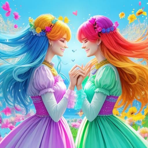 Blessed Couple in Vibrant Colors