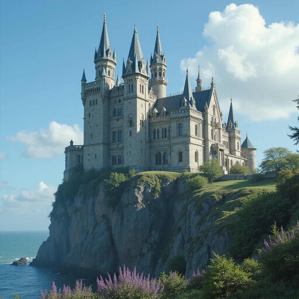 Beaux-Arts Mansion on Windswept Cliff
