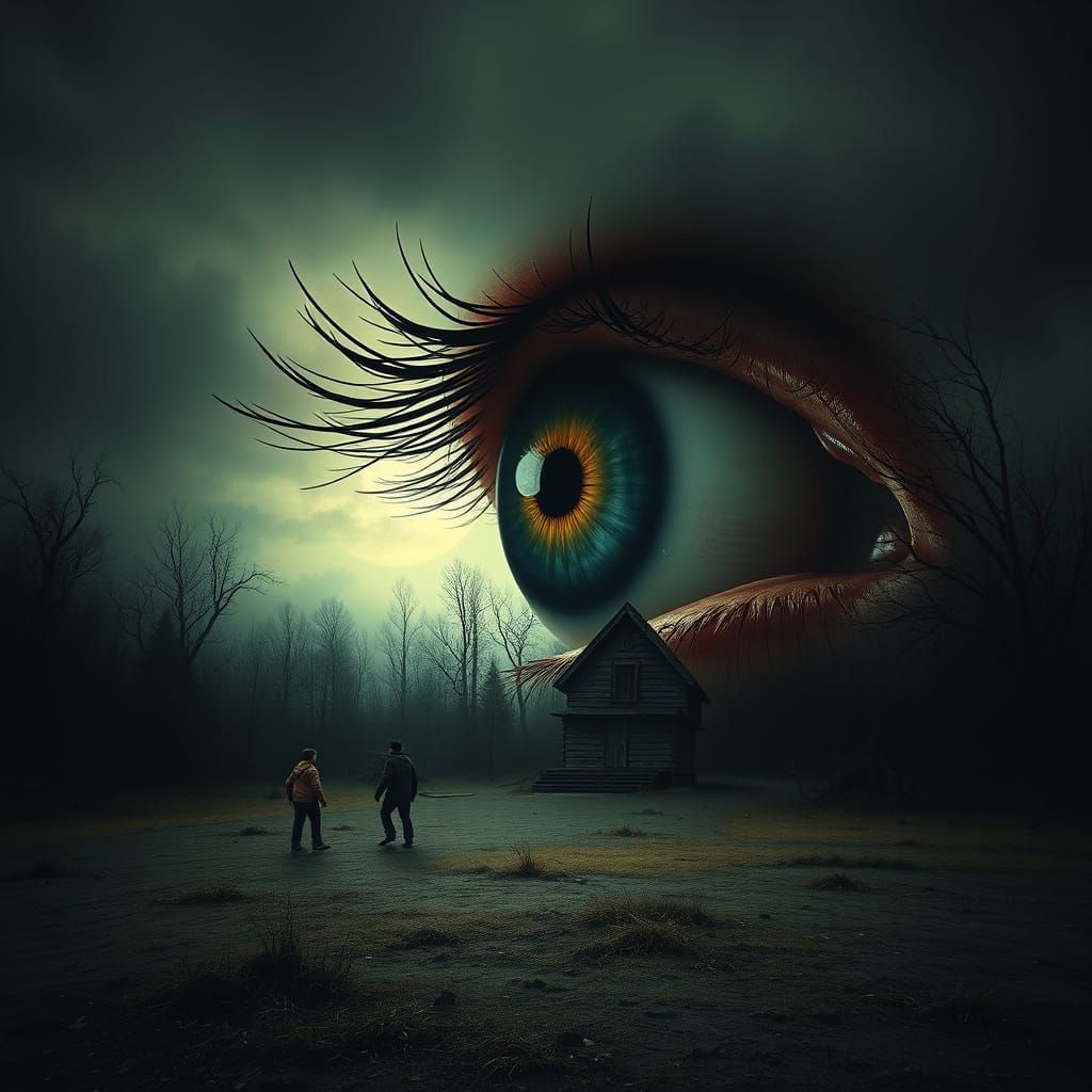 Horrifying Eye Stares Back in AI Art