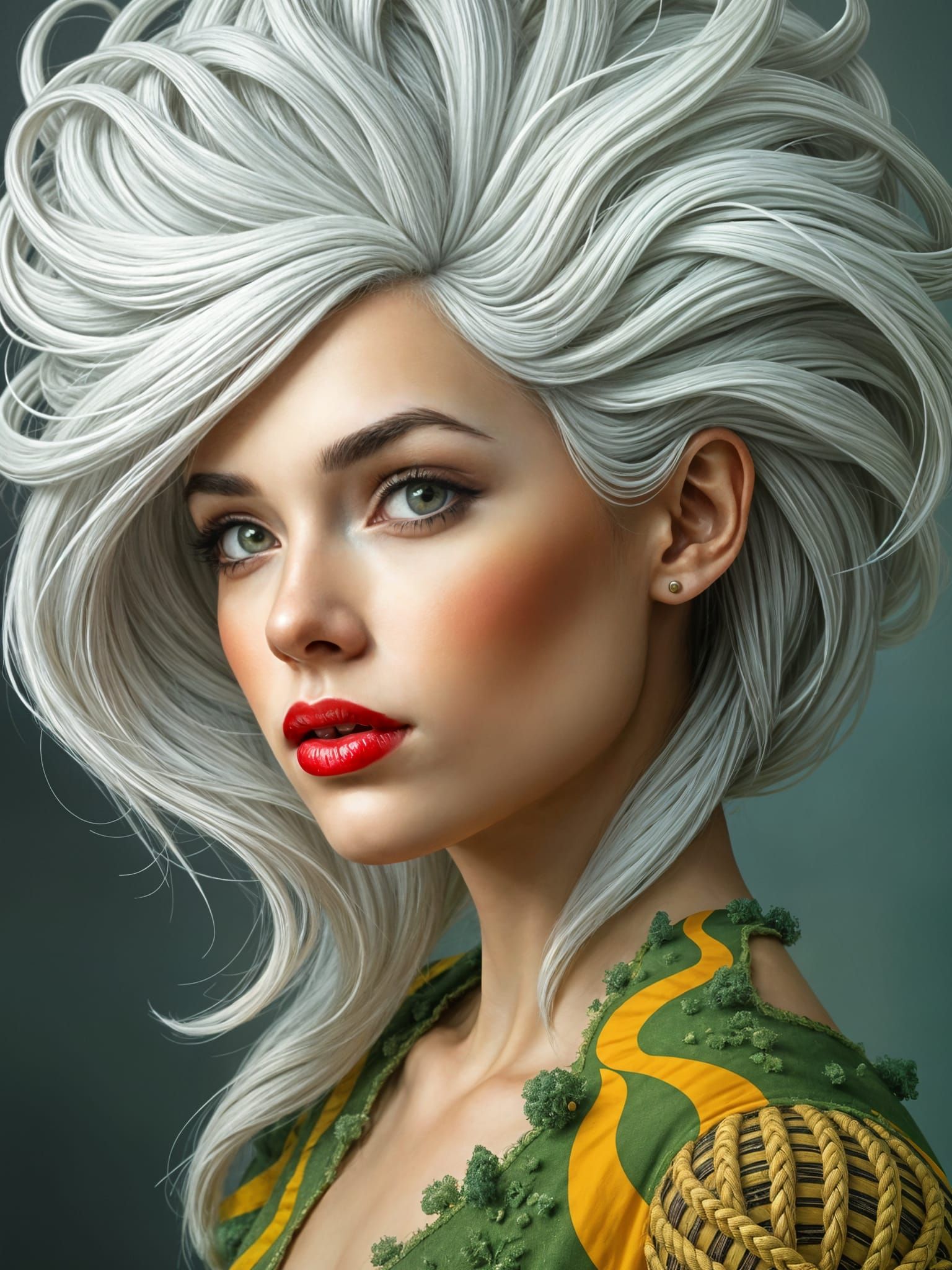 Woman With Wild White Hair Inspired by Wizard of Oz
