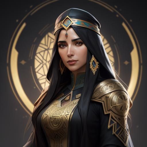 Detailed Moroccan Amazigh Portrait in Ethereal Fantasy Style