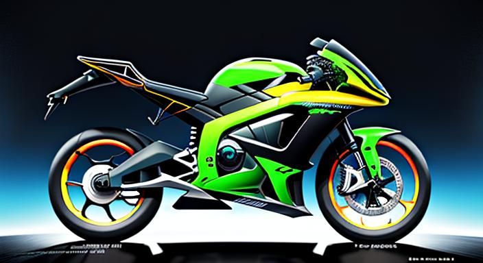 Futuristic Motorcycle in Cyberpunk Garage: 4K Graphics