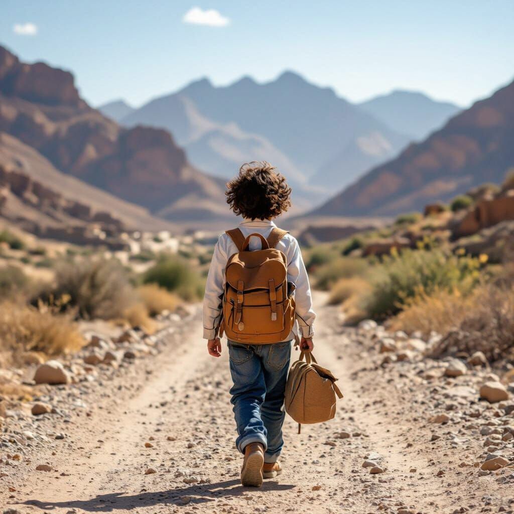 Moroccan Student Hopes for Success: Photorealistic Image