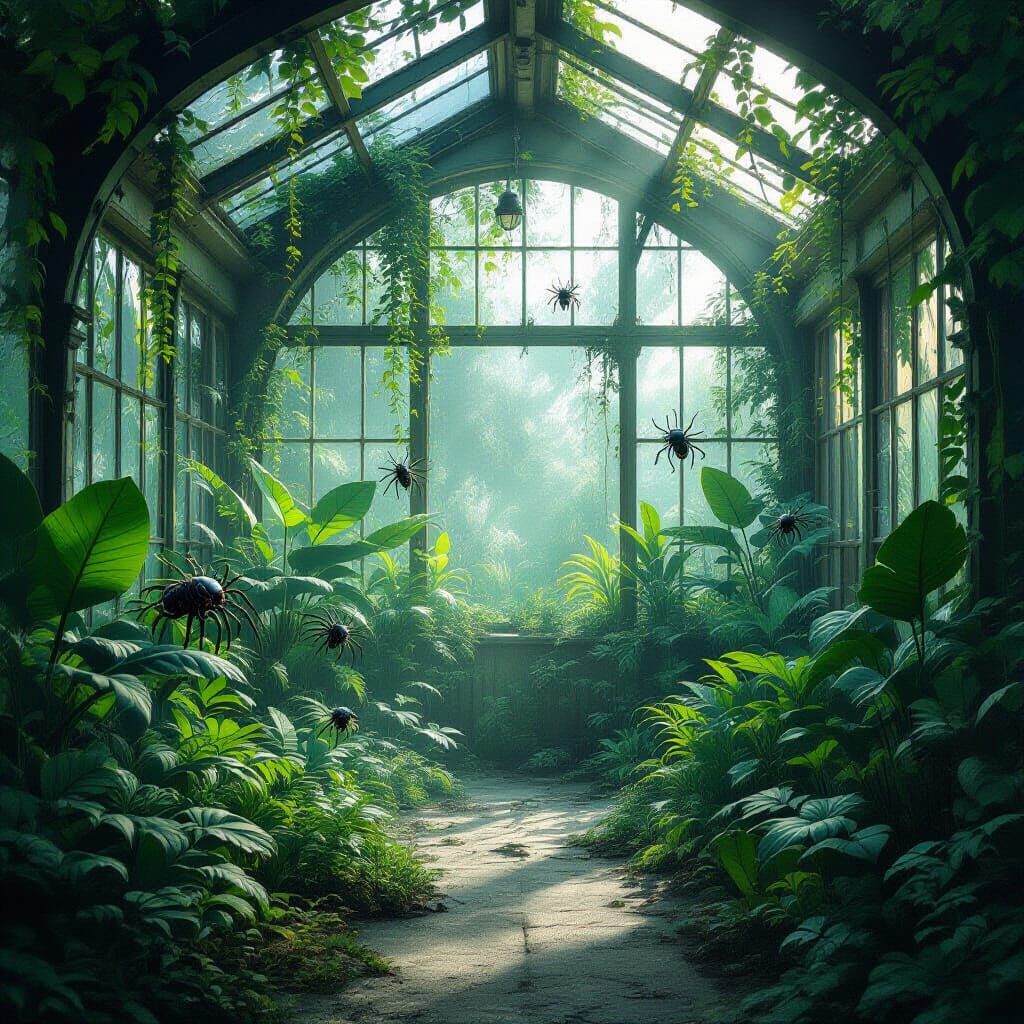 Bioluminescent Greenhouse with Mechanical Insects