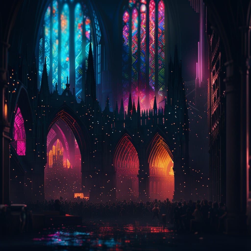 Cologne Cathedral in Cyberpunk Post-Apocalypse