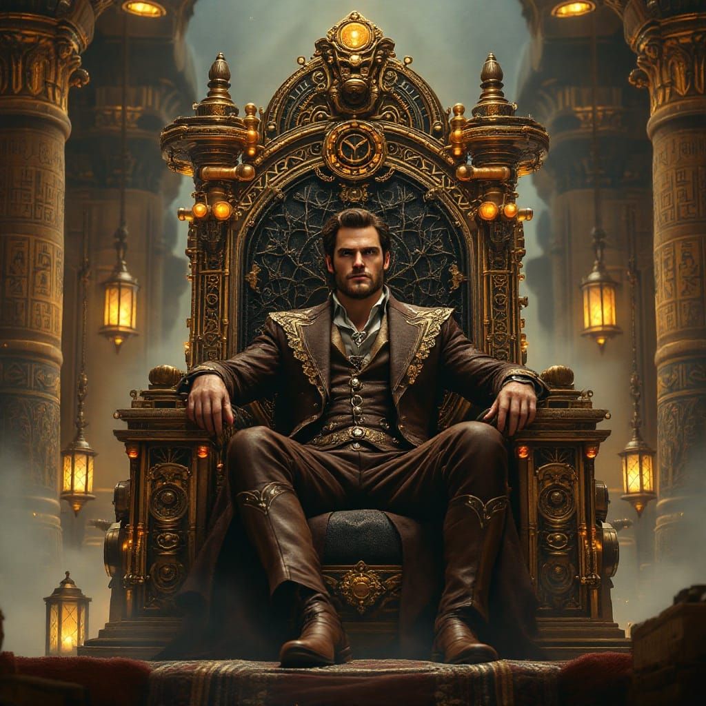 Henry Cavill Reigns on a Steampunk Throne Among Ancient Egyp...