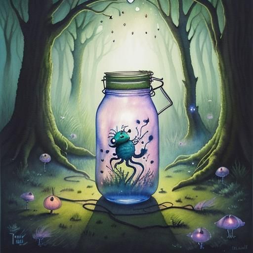 Monster Releases Fireflies: Watercolor by Tim Burton