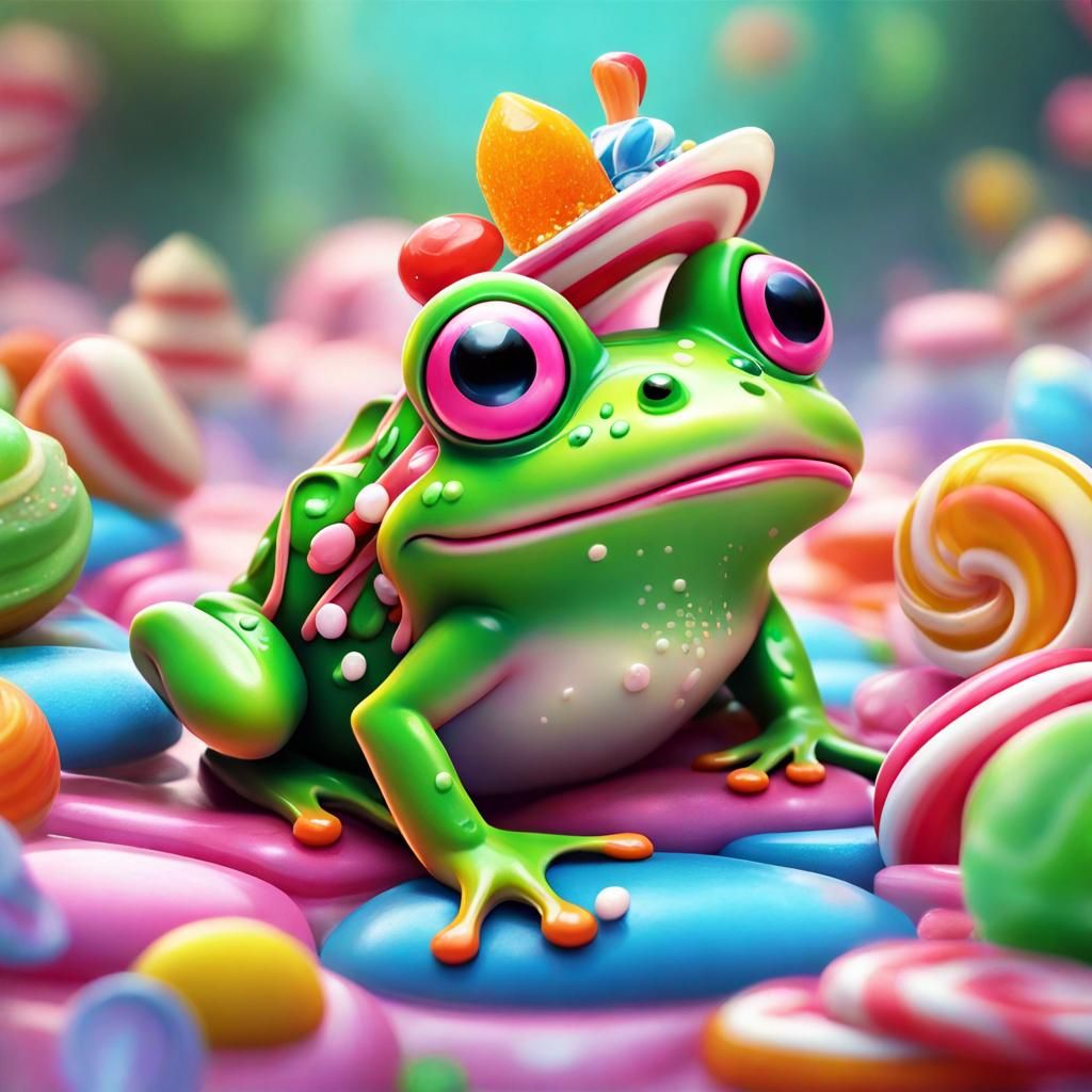 Frog Fairy in Candy Art Style