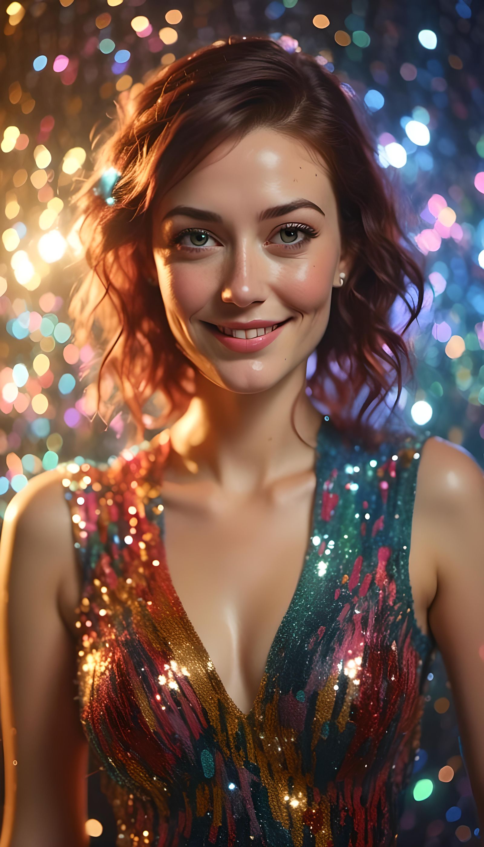 Sparkling Portrait of a Woman in High Resolution