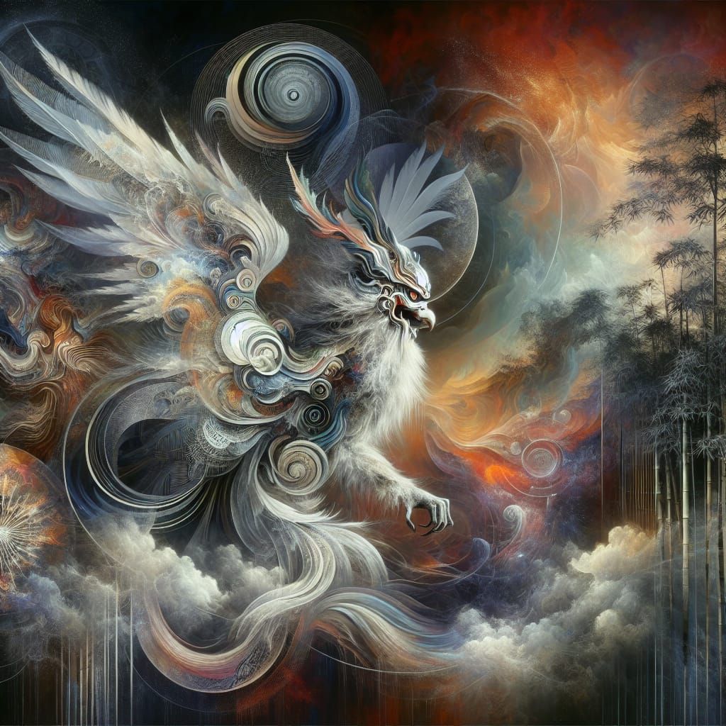 Ethereal Tengu: A Modern Japanese Mythology Masterpiece