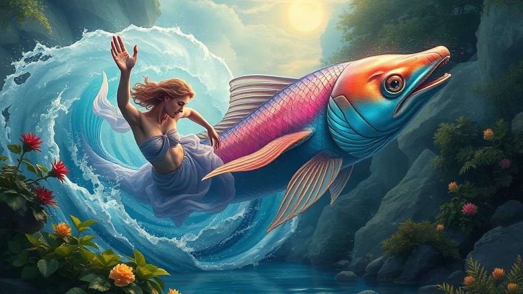 Goddesses of Love Transform into Majestic Fish along the Eup...