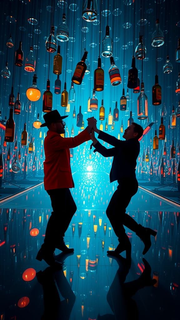 Bruno Mars and ROSÉ Dance Amidst a Dazzling Glass Bottle Ins...