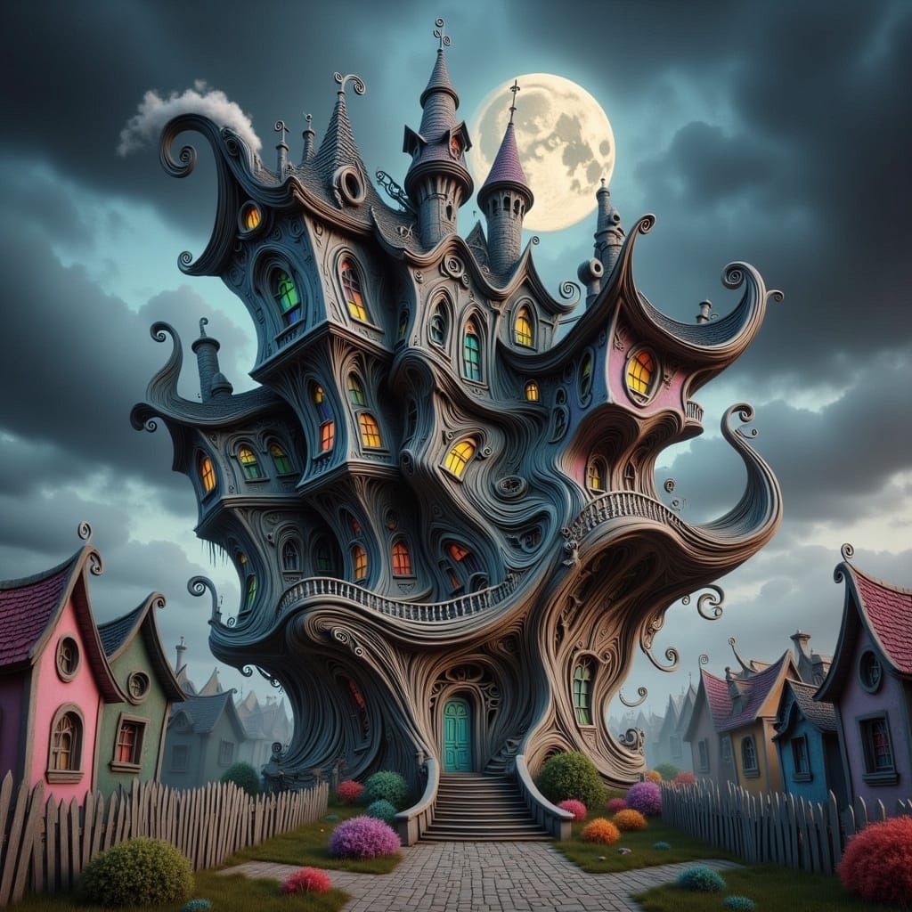 Munsters' House: Impossible Architecture in Tim Burton Style