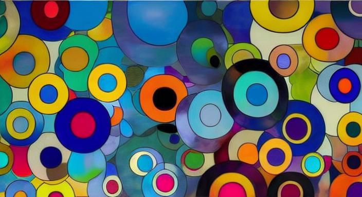 Surreal Garden With Ghostly Orbs in Holographic Colors