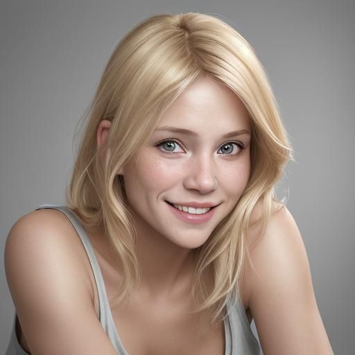 Woman with Dirty Blonde Hair, Professional Portrait