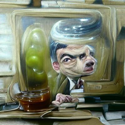 Mr. Bean: Oil Painting in Gurney's Style
