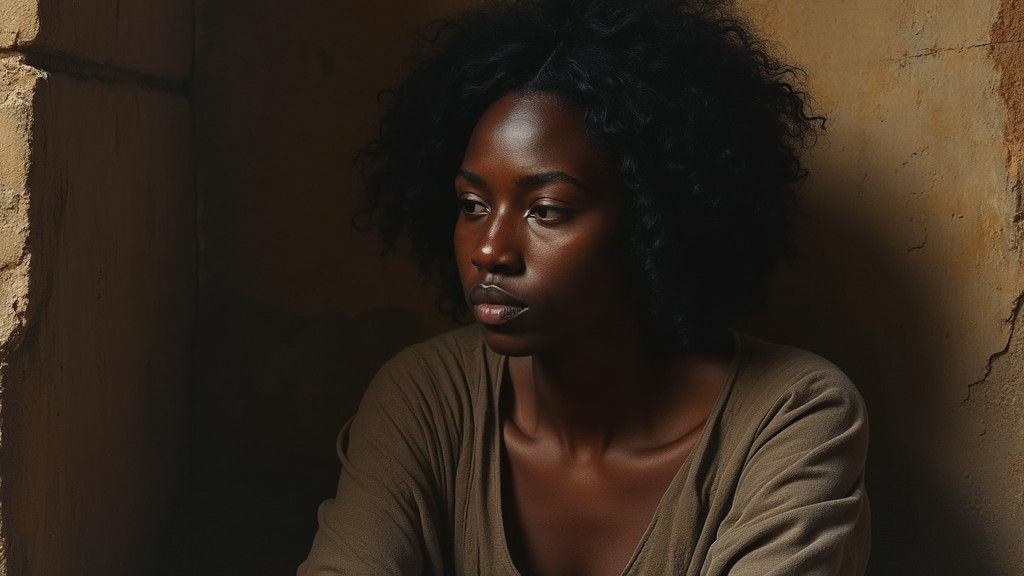 Contemplative Woman in Renaissance Sketch Style