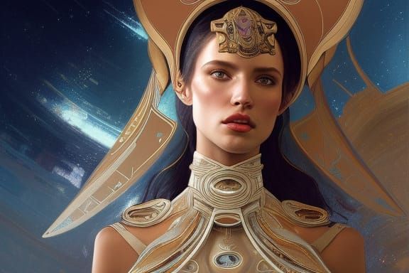 Futuristic Versace Spaceship Portrait in 8k Resolution