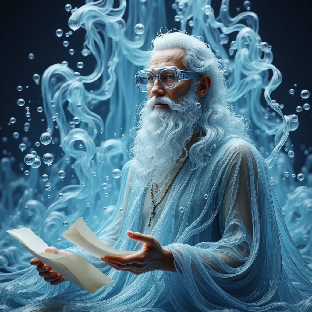 Scholar in Augmented Reality with Water Holograms