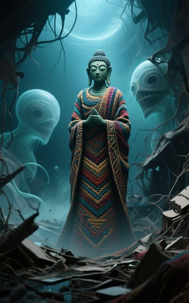 Jacquard Weave Ushabti Golem Inuk Otherworldly Environment