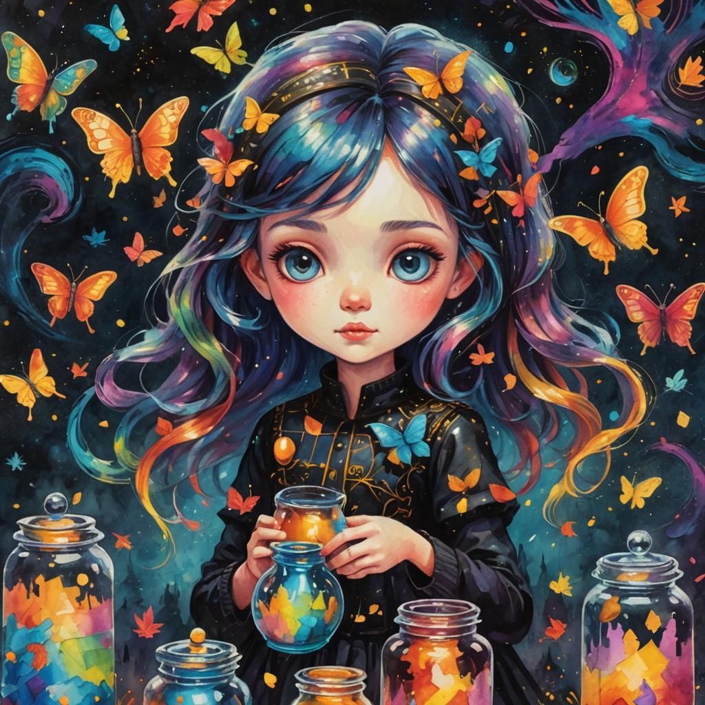 Surreal Children's Drawing: Chess in Wonderland