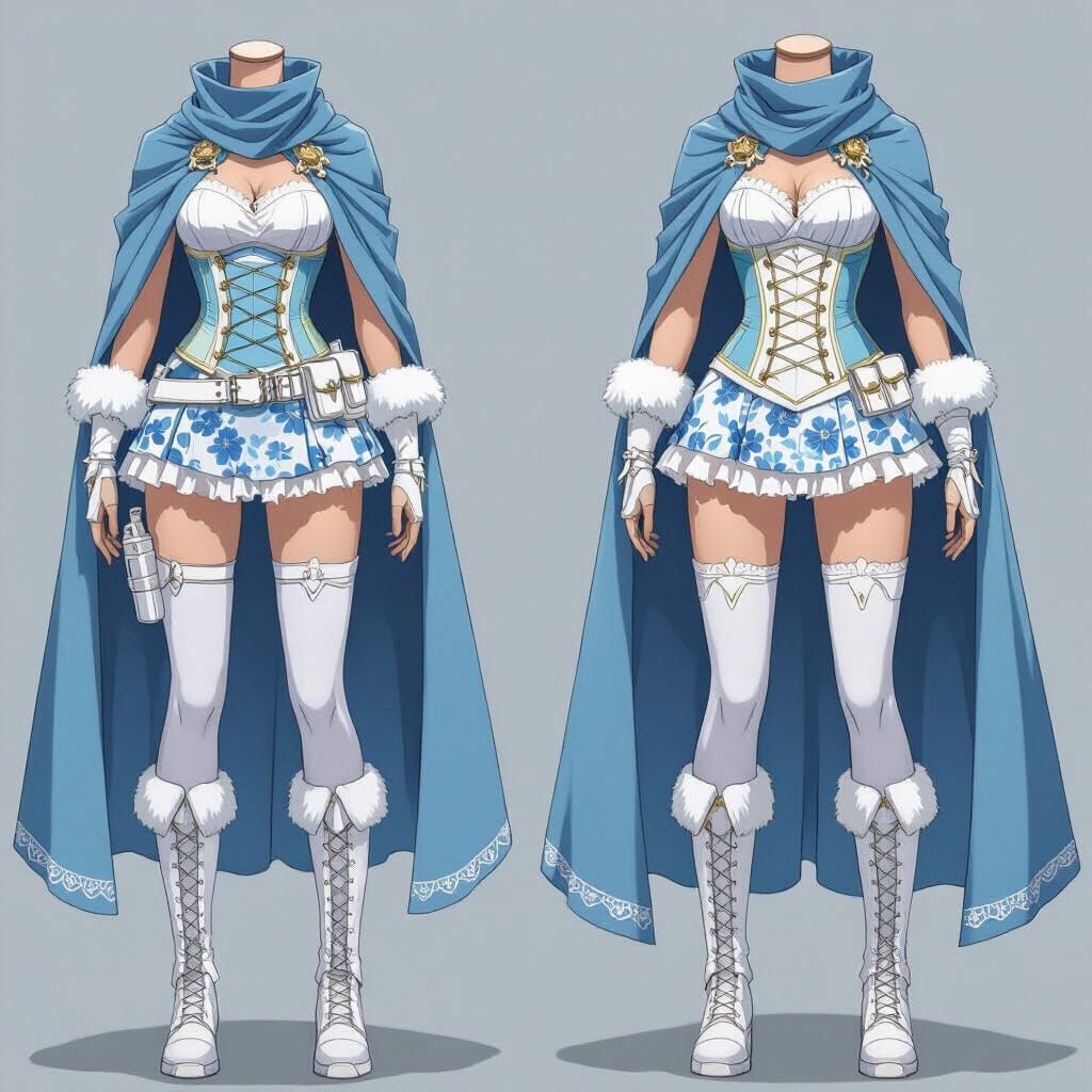 Anime Superhero Outfit Design in Studio Ghibli Style