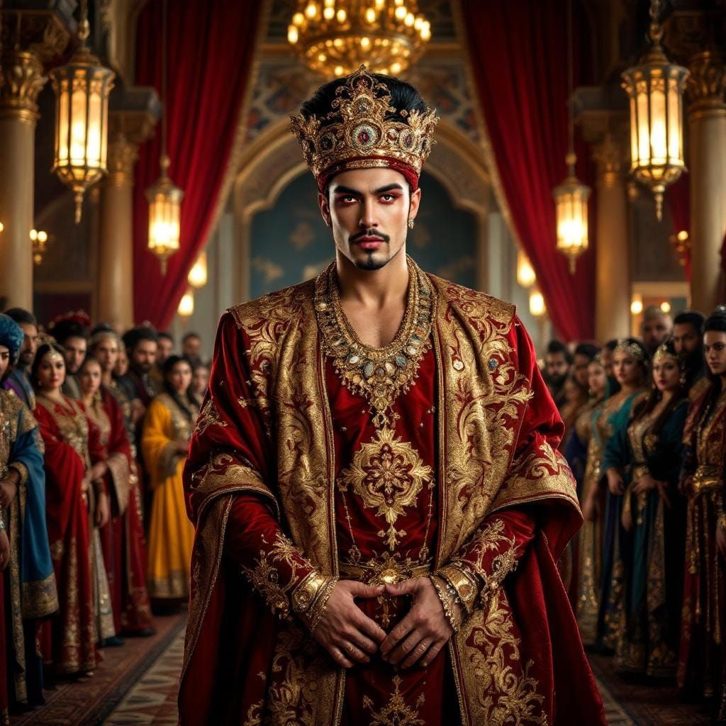 Timur as Glamorous Drag Queen in Persian Palace