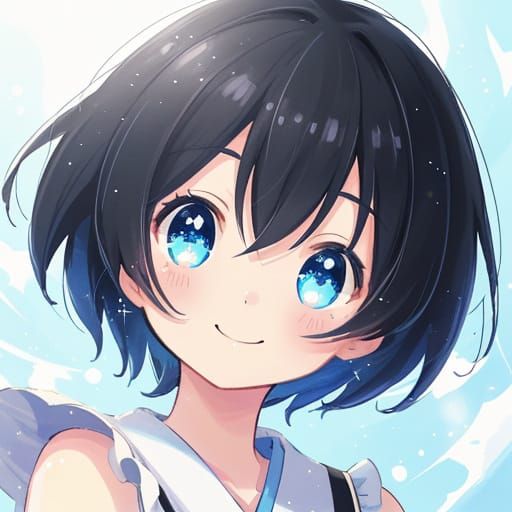 Delicate Anime Girl in Pastel Hues