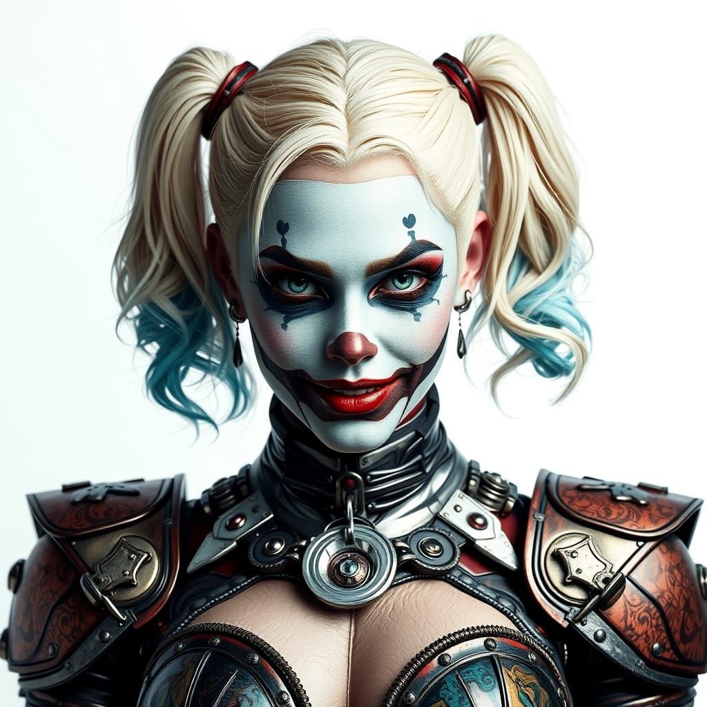 Harley Quinn in Metal Costume, Van Gogh Style